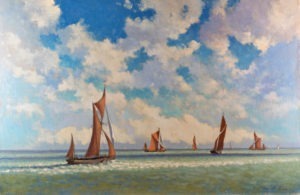 Thames Barges at Sea  HUGH BOYCOTT BROWN