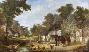 A Farmyard Idyll by SAMUEL JOSEPH CLARK