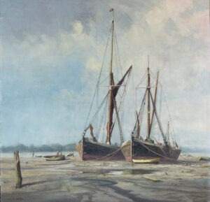 Sunrise, the Barge Race by KENNETH DENTON, R.S.M.A.