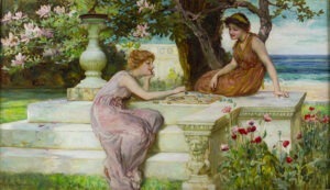 A Relaxing Afternoon by FRANCIS SYDNEY MUSCHAMP