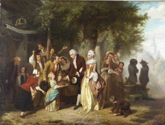 A Country Marriage by HENDRICUS JOSEPH DILLENS cambridge fine art gallery