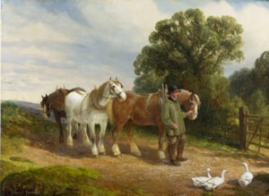 The Plough Team by EDWIN LEWIS MEADOWS Cambridge Fine Art Gallery