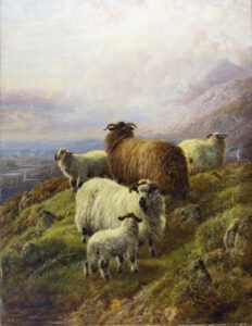 Sheep in a Glen by ROBERT WATSON Cambridge Fine Art Gallery