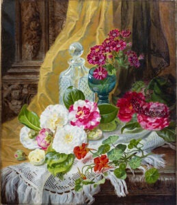 Still Life of Flowers by THOMAS WORSEY Cambridge Fine Art Gallery