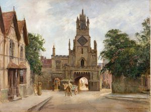 Leicester Hospital and West Gate, Warwick by ARTHUR TREVOR HADDON, R.B.A. Cambridge Fine Art Gallery