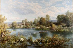A Tranquil Days Fishing by GEORGE WILLIAM MOTE Cambridge Fine Art Gallery