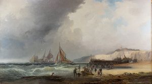 A Busy Beach View by WILLIAM ANSLOW THORNLEY Cambridge Fine Art Gallery