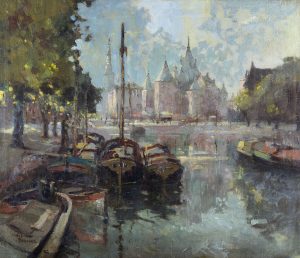 The Vaag and Geldersche Kade, Amsterdam by WILLIAM ROGER BENNER Cambridge Fine Art Gallery