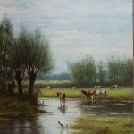 Cattle in a Meadow by WILLIAM FREDERICK HULK Cambridge Fine Art Gallery