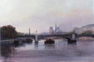 Notre Dame from Pont de Sully by CLIVE MADGWICK Cambridge Fine Art Gallery