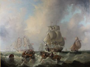 Shipping in the Channel oil painting by Frederick William Ovenden - 19th Century Maritime Art - Cambridge Fine Art