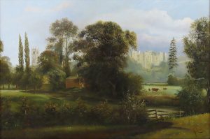 Warwick Castle from the River by HENRY LADBROOKE Cambridge Fine Art Gallery