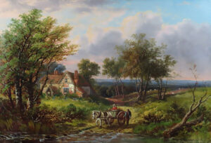 A Staffordshire Farmstead by THOMAS HENRY THOMAS Cambridge Fine Art Gallery