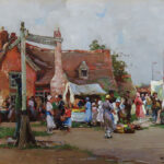 The Village Fete, Houghton by WILLIAM WATT MILNE Cambridge Fine Art Gallery