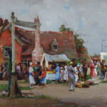 The Village Fete, Houghton by WILLIAM WATT MILNE Cambridge Fine Art Gallery