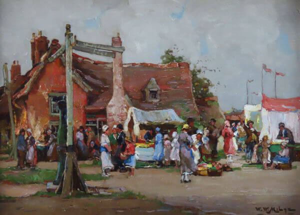 The Village Fete, Houghton by WILLIAM WATT MILNE Cambridge Fine Art Gallery