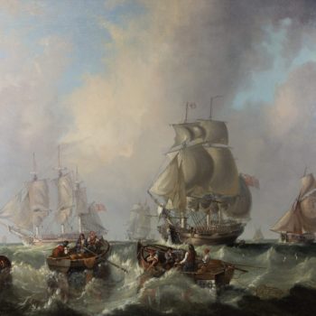 Shipping in the Channel oil painting by Frederick William Ovenden - 19th Century Maritime Art - Cambridge Fine Art